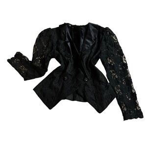 Vintage Black Lace blazer, small